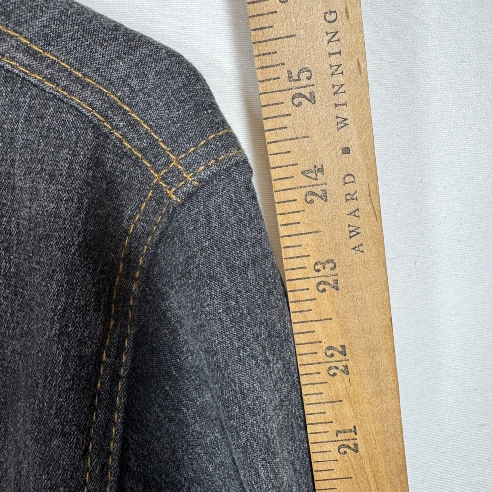 DG2 Diane Gilman Embellished Denim Jacket Women's Size M Charcoal Wash - Picture 6 of 10